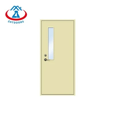 Porte de feu en acier avec fenêtres